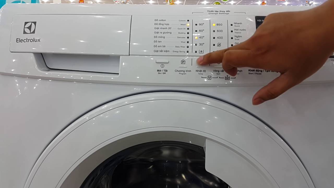 Hướng dẫn sử dụng máy giặt Electrolux tại nhà